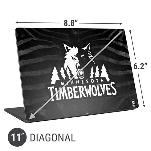 NBA Minnesota Timberwolves Black Animal Print Universal Laptop 11in (8.8 x 6.2in) Skin